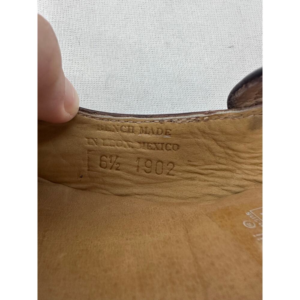 BED|STU Women's sz 6.5 Shuffle Cobbler Series Leather Mary Jane Flats Mahogany - Picture 9 of 10